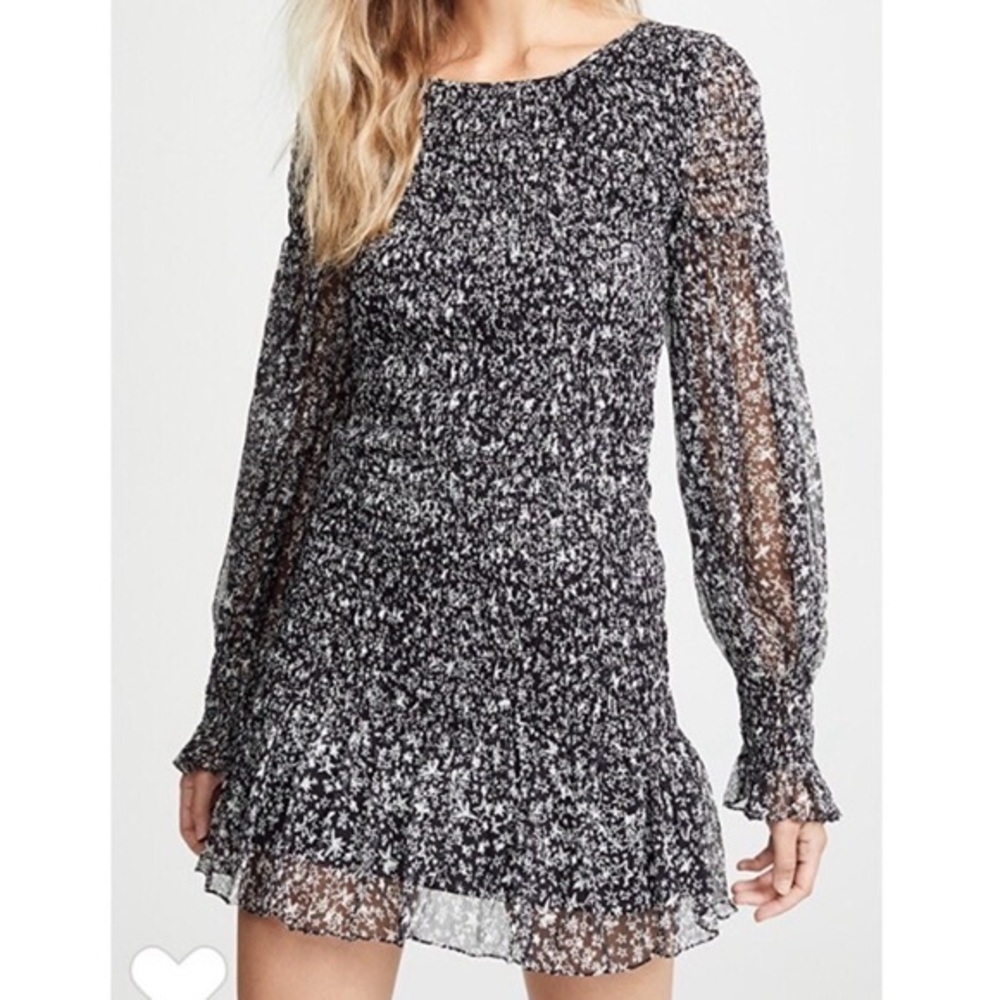 LoveShackFancy Scarlett Mini Dress Evening Sky Small